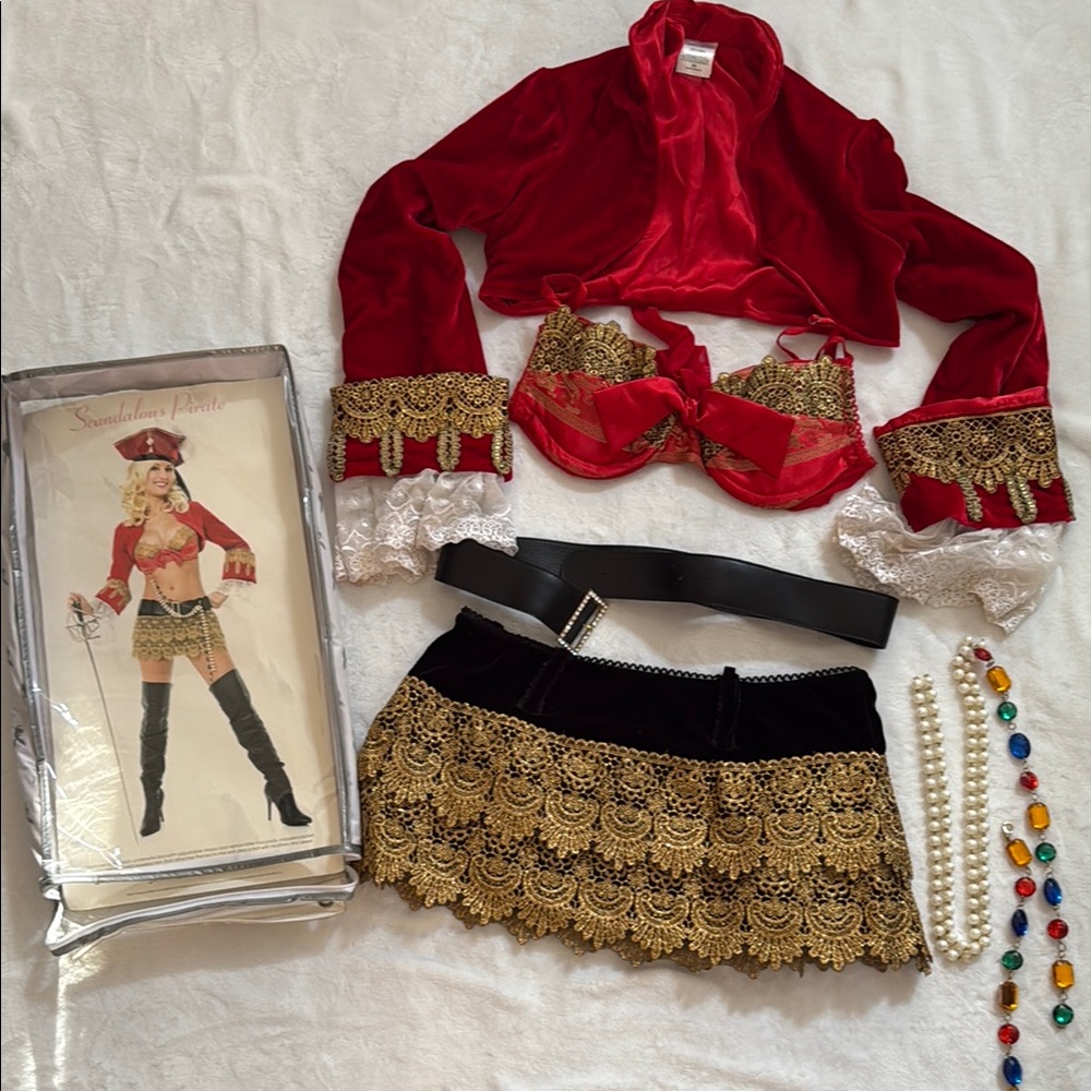Red and Gold Pirate Costume